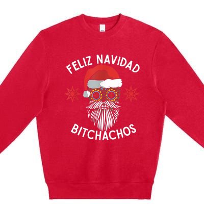 Feliz Navidad Bitchachos Funny Spanish Merry Christmas Skull TShirt Premium Crewneck Sweatshirt