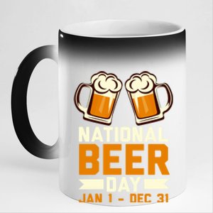 Funny National Beer Day Craft Beer Lover Day Ing Gift Meaningful Gift 11oz Black Color Changing Mug