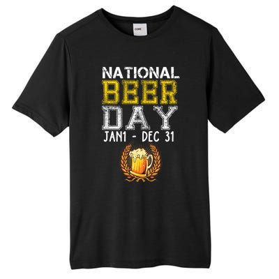 Funny National Beer Day January 1 To December 31 Cool Gift Tall Fusion ChromaSoft Performance T-Shirt