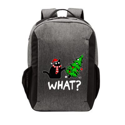 Funny Naughty Black Cat Pushing Christmas Tree Over Cat What Vector Backpack