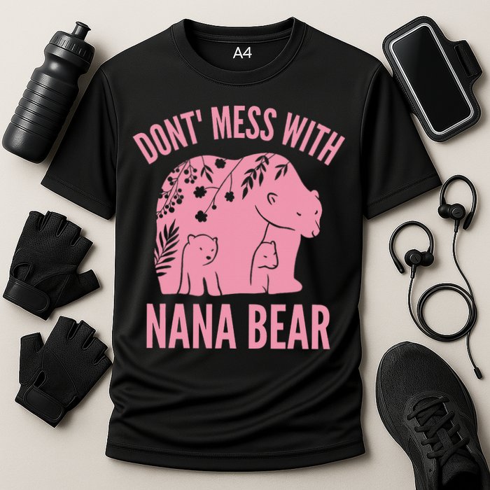 Funny Nana Bear Don't Mess With Nana Bear Grandma Humor Cooling Performance Crew T-Shirt