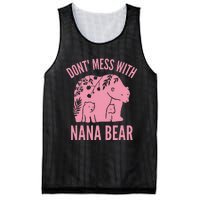 Funny Nana Bear Don't Mess With Nana Bear Grandma Humor Mesh Reversible Basketball Jersey Tank