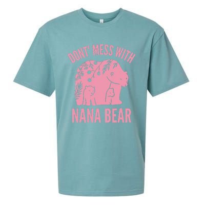 Funny Nana Bear Don't Mess With Nana Bear Grandma Humor Sueded Cloud Jersey T-Shirt