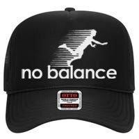 Funny No Balance New Balance Funny High Crown Mesh Back Trucker Hat