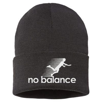 Funny No Balance New Balance Funny Sustainable Knit Beanie