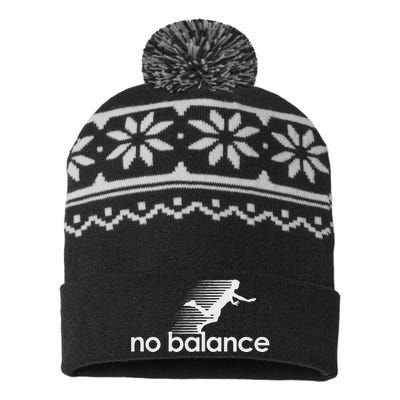 Funny No Balance New Balance Funny USA-Made Snowflake Beanie