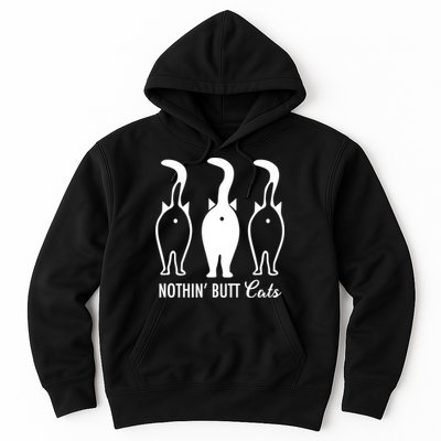 Funny Nothin' Butt Cats Butthole Cat Lover TShirt Hoodie