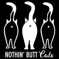 Funny Nothin' Butt Cats Butthole Cat Lover TShirt T-Shirt