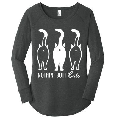 Funny Nothin' Butt Cats Butthole Cat Lover TShirt Women's Perfect Tri Tunic Long Sleeve Shirt
