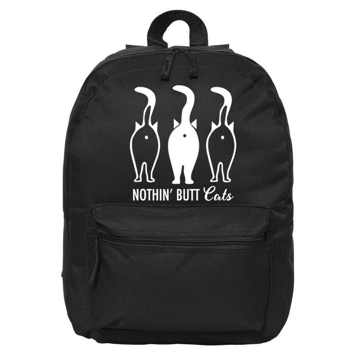 Funny Nothin' Butt Cats Butthole Cat Lover TShirt 16 in Basic Backpack