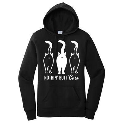 Funny Nothin' Butt Cats Butthole Cat Lover TShirt Women's Pullover Hoodie