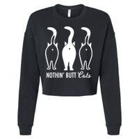 Funny Nothin' Butt Cats Butthole Cat Lover TShirt Cropped Pullover Crew