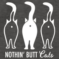 Funny Nothin' Butt Cats Butthole Cat Lover TShirt Vector Backpack