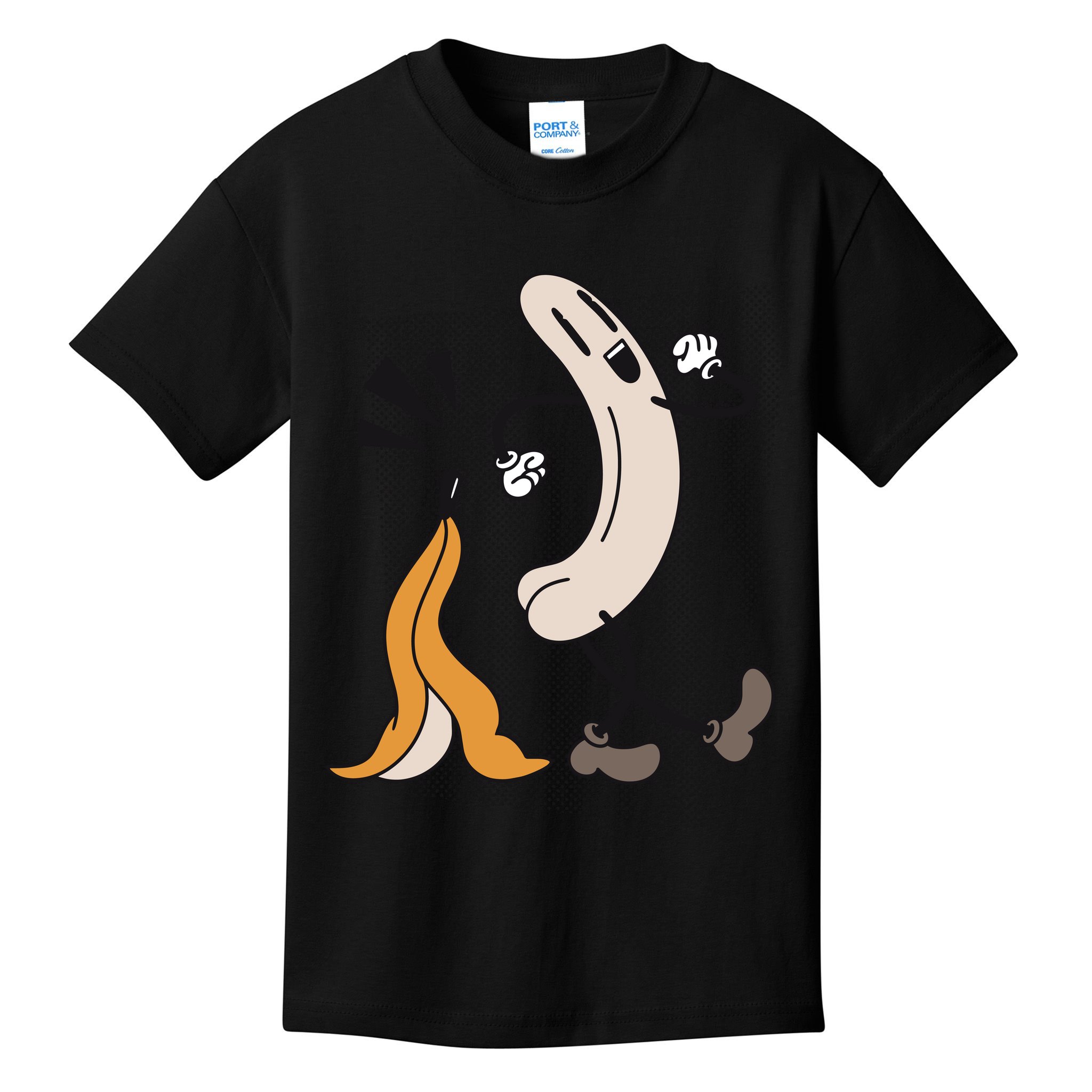 Funny Naked Banana Retro Cartoon 1 Kids T-Shirt