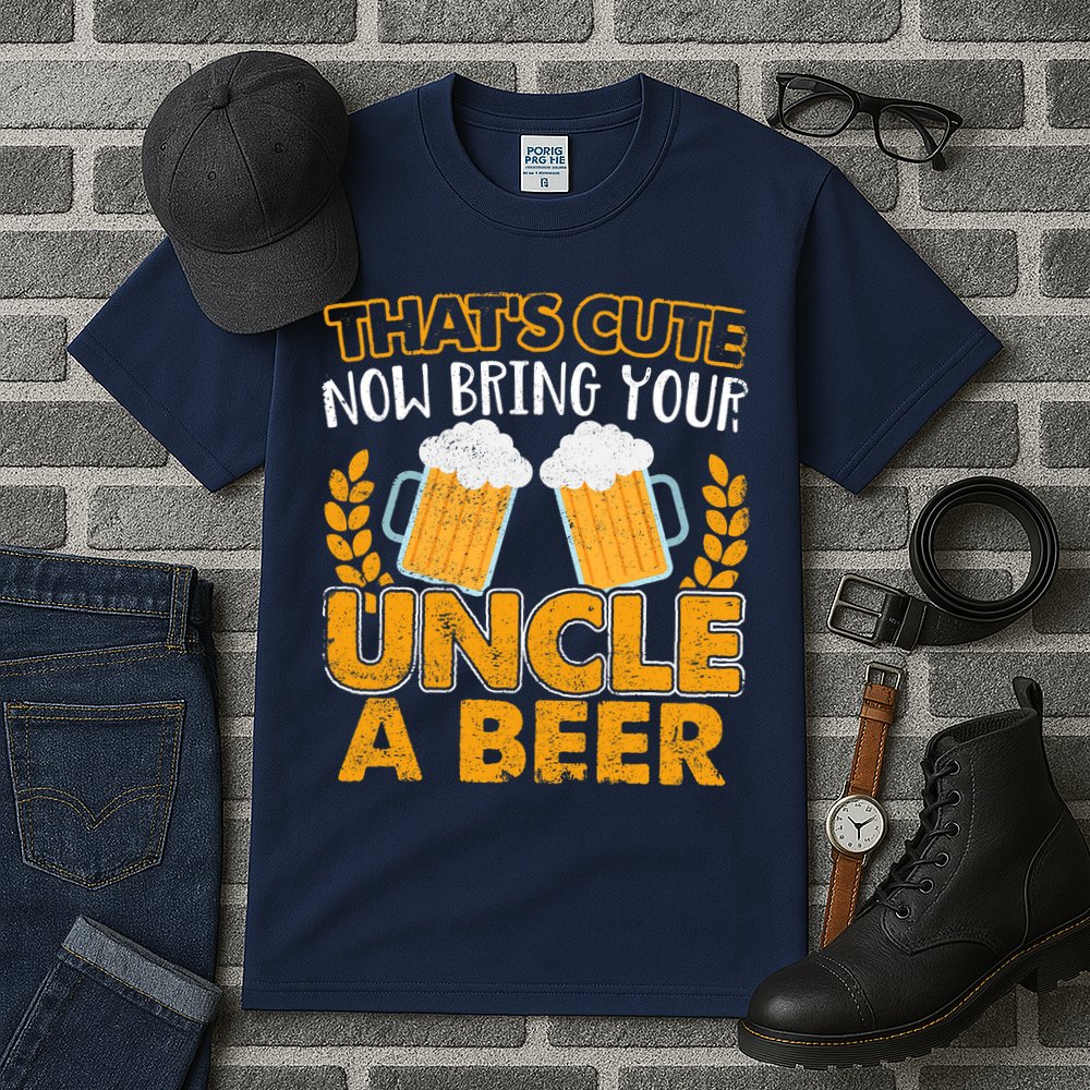 Funny Now Bring Your Uncle A Beer Design Tall T-Shirt