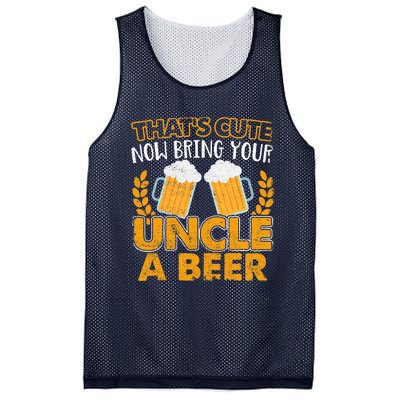 Funny Now Bring Your Uncle A Beer Design Mesh Reversible Basketball Jersey Tank