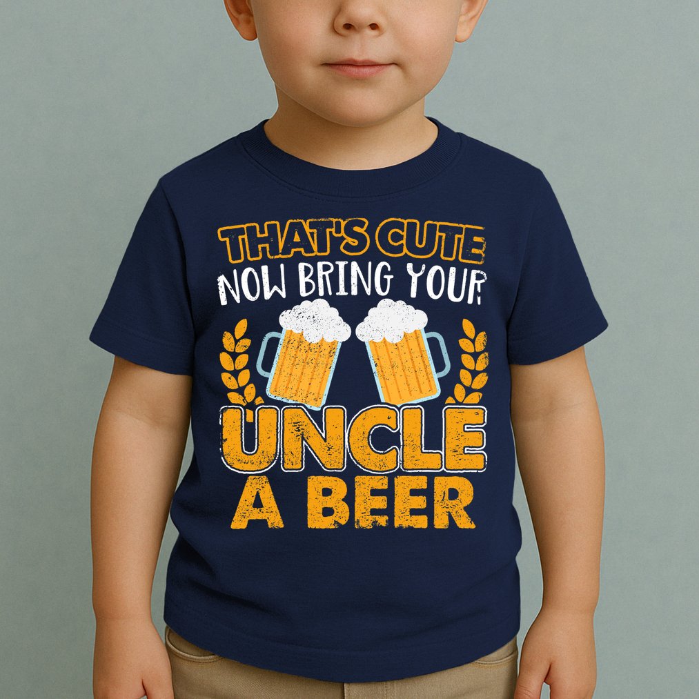 Funny Now Bring Your Uncle A Beer Design Toddler T-Shirt