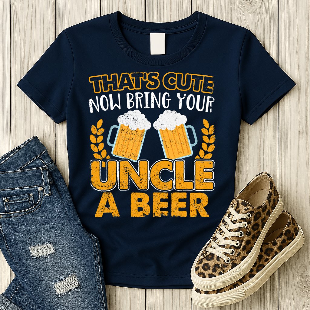 Funny Now Bring Your Uncle A Beer Design Womens T-Shirt