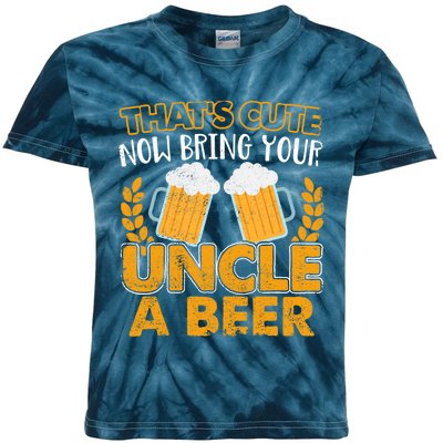 Funny Now Bring Your Uncle A Beer Design Kids Tie-Dye T-Shirt