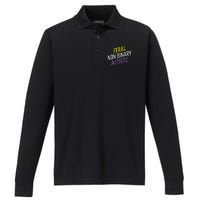 Feral Non Binary Autistic Meme Enby Pride Performance Long Sleeve Polo