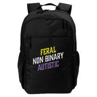 Feral Non Binary Autistic Meme Enby Pride Backpack