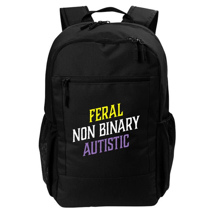 Feral Non Binary Autistic Meme Enby Pride Backpack