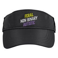 Feral Non Binary Autistic Meme Enby Pride Adult Drive Performance Visor