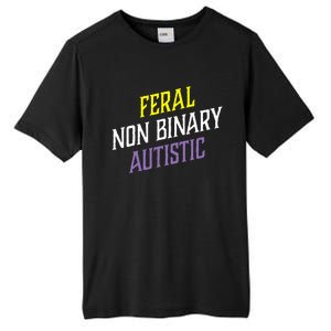 Feral Non Binary Autistic Meme Enby Pride Tall Fusion ChromaSoft Performance T-Shirt