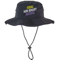 Feral Non Binary Autistic Meme Enby Pride Bucket Hat