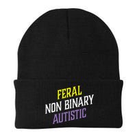 Feral Non Binary Autistic Meme Enby Pride Beanie