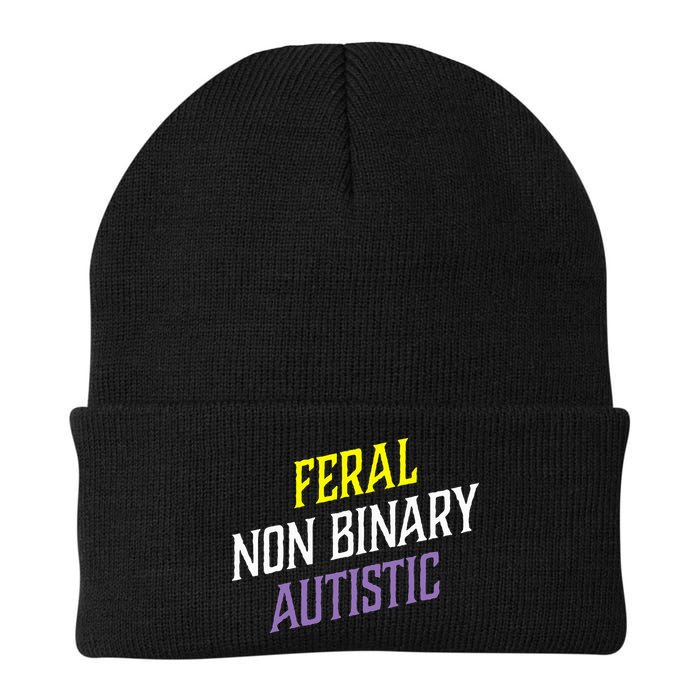 Feral Non Binary Autistic Meme Enby Pride Beanie