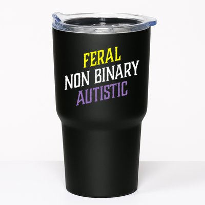 Feral Non Binary Autistic Meme Enby Pride Tumbler