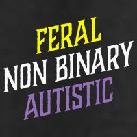 Feral Non Binary Autistic Meme Enby Pride Golf Towel