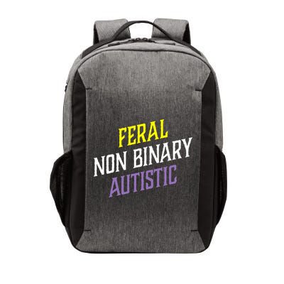 Feral Non Binary Autistic Meme Enby Pride Vector Backpack