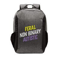Feral Non Binary Autistic Meme Enby Pride Vector Backpack