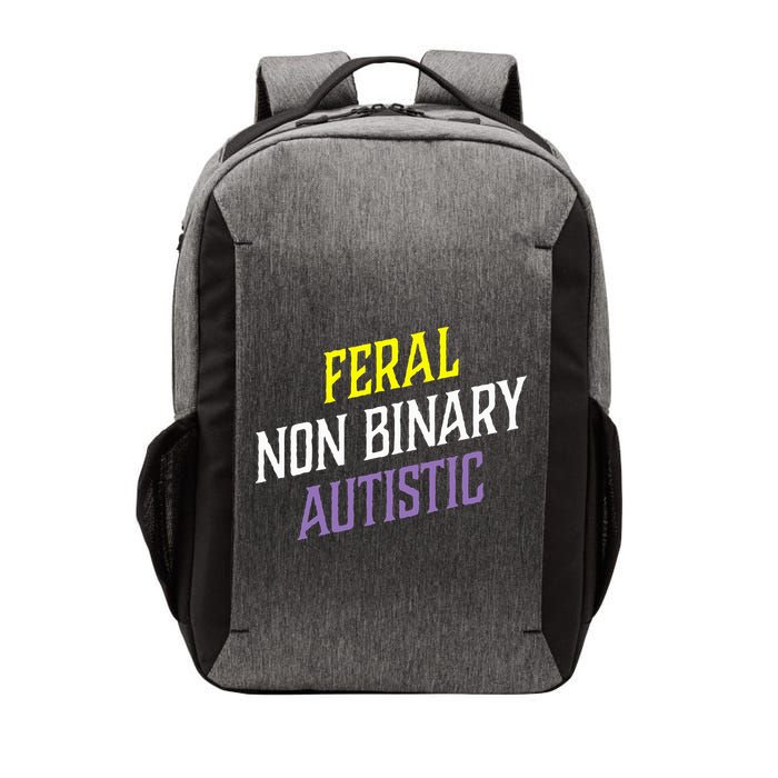 Feral Non Binary Autistic Meme Enby Pride Vector Backpack