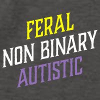 Feral Non Binary Autistic Meme Enby Pride Vector Backpack