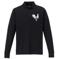 Funny Naughty Big Cock Performance Long Sleeve Polo