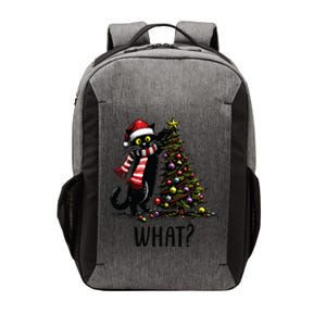 Funny Naughty Black Cat Pushing Christmas Tree Over Cat What Vector Backpack