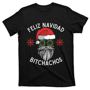 Feliz Navidad Bitchachos Funny Spanish Merry Christmas Skull T-Shirt