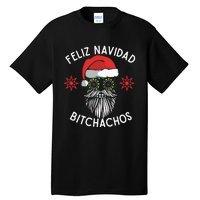 Feliz Navidad Bitchachos Funny Spanish Merry Christmas Skull Tall T-Shirt