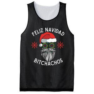 Feliz Navidad Bitchachos Funny Spanish Merry Christmas Skull Mesh Reversible Basketball Jersey Tank