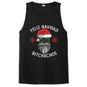 Feliz Navidad Bitchachos Funny Spanish Merry Christmas Skull PosiCharge Competitor Tank