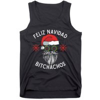 Feliz Navidad Bitchachos Funny Spanish Merry Christmas Skull Tank Top