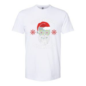 Feliz Navidad Bitchachos Funny Spanish Merry Christmas Skull Softstyle CVC T-Shirt