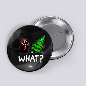 Funny Naughty Black Cat Pushing Christmas Tree Button