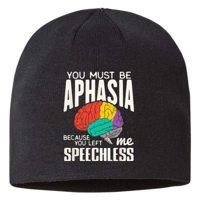 Funny Neuroeducation Brain Facts Aphasia Sustainable Beanie