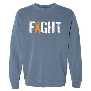 Fight Ney Cancer Gift Military Orange Awareness Ribbon Gift Garment-Dyed Sweatshirt