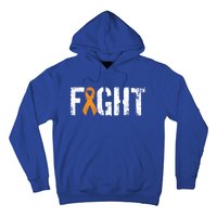 Fight Ney Cancer Gift Military Orange Awareness Ribbon Gift Hoodie