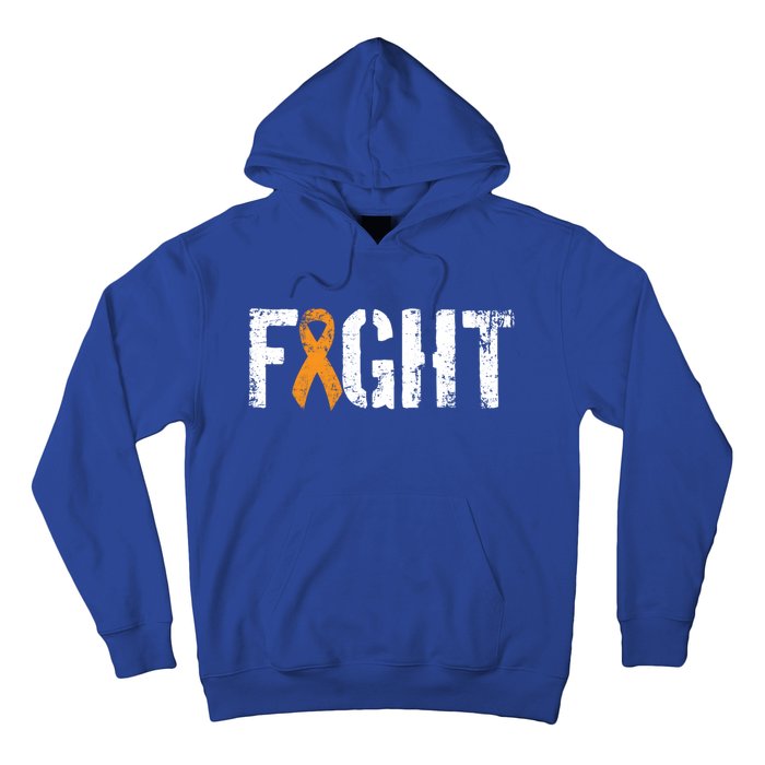 Fight Ney Cancer Gift Military Orange Awareness Ribbon Gift Hoodie